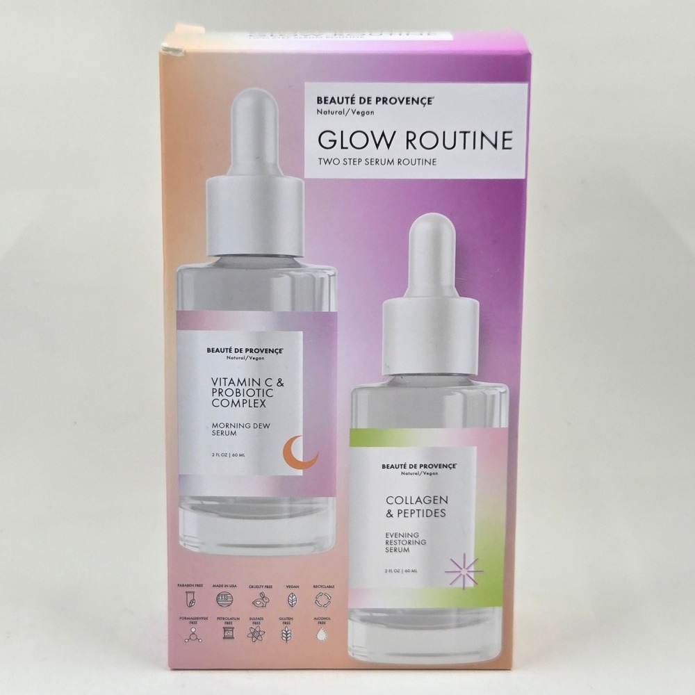 Beaute De Provence Glow Routine Two Step Serum Set 2 FL OZ x 2